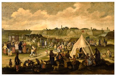 El castillo de los españoles en Amberes (óleo sobre tabla) de School Netherlandish