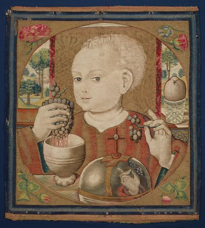 El Niño Jesús presionando el vino de la Eucaristía, c.1500 de School Netherlandish
