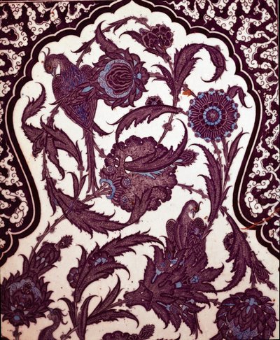 Arte otomano: cerámica de Iznik decorando la Sala de Circuncisión del Palacio de Topkapi en Estambul, Turquía de School Ottoman