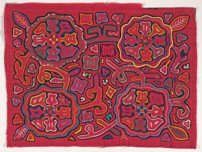 Panel de camisa (mola), Pueblo Kuna, Islas San Blas, c.1950s (algodón aplicado) de School Panamanian