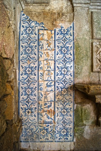 Panel que representa escenas de caza, Tarouca, Portugal de School Portuguese