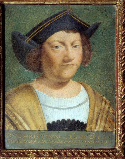 Retrato del navegante Cristóbal Colón (1451-1506) de School Portuguese