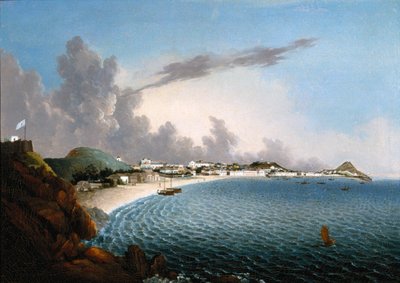 Vista de Macao: Praya Grande (óleo sobre lienzo) de School Portuguese