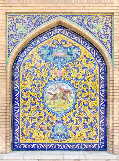 Azulejería del palacio Golestán, Teherán, Irán (foto) de School Qajar