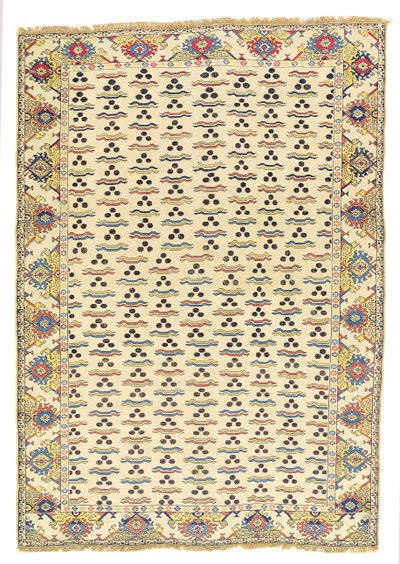 Alfombra Tuduc Cintamani, principios del siglo XX de School Romanian