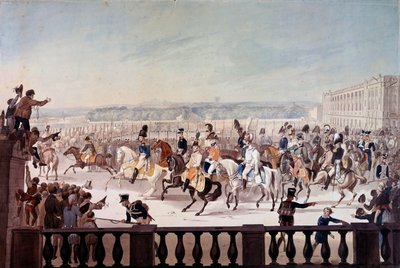 Alejandro I (1777-1825) en París Place de la Concorde de School Russian