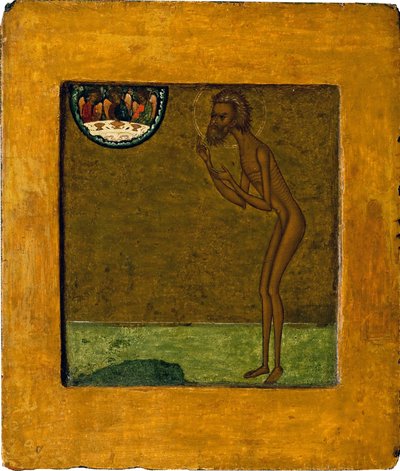 Basilio el Bendito o San Basilio (Vassili) (1469-1551 o 1557). Ícono ruso anónimo, témpera sobre madera, finales del siglo XVI. Arte tradicional de Moscú. Galería Estatal Tretyakov, Moscú. de School Russian