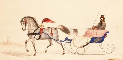 Trineo tirado por caballos de School Russian