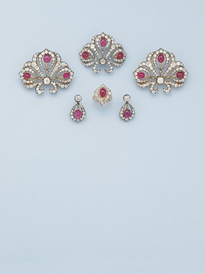 Importante conjunto de joyas, c.1850 de School Russian