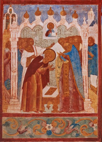 Consagración monástica de San Abraham de Rostov de School Russian