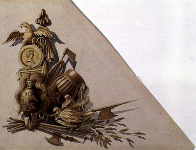 Trofeos de armas neoclásicos, Rusia, c.1825 de School Russian