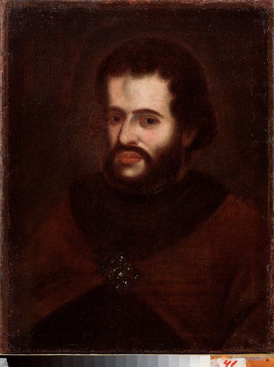 Retrato del Zar Ivan V Alexeyevich (1666-1696). Pintura de un maestro ruso, óleo sobre lienzo, principios del siglo XVIII. Galería Nacional de Arte de la República de Komi, Sykyivkar (Rusia). de School Russian