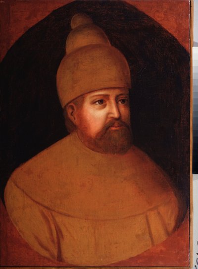 Retrato del Zar Michael I Fyodorovich Romanov de Rusia (1596-1645). Pintura de un maestro ruso, óleo sobre lienzo, segunda mitad del siglo XVII. Arte tradicional ruso. Museo de Arte Regional, Rostov-on-Don (Rusia). de School Russian
