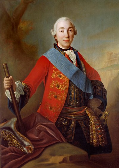 Retrato de Pedro III Fedorovich (1728-1762) zar ruso de School Russian
