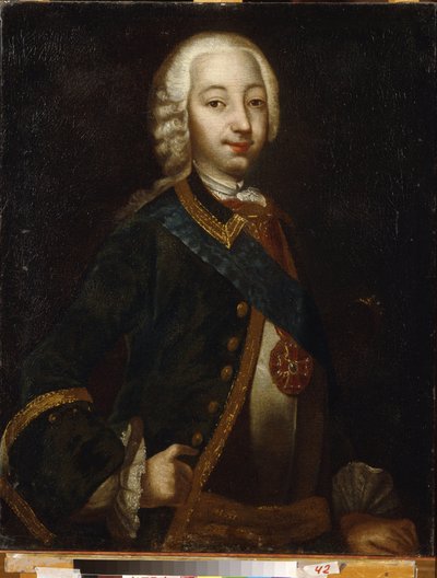 Retrato del zar Pedro III de Rusia de School Russian