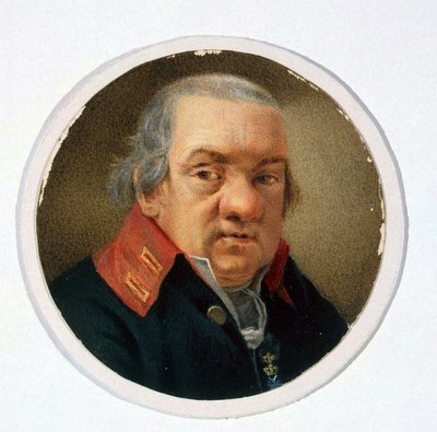 Retrato del arquitecto Giacomo Quarenghi (1744-1817) por artista anónimo, acuarela sobre papel de School Russian