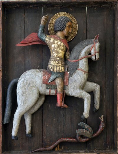Icono ruso: San Jorge y el dragón de School Russian