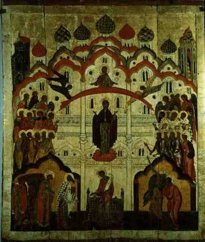 La Intercesión, de la Iglesia de la Intercesión en Karelia de School Russian