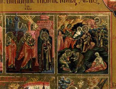 La Resurrección y el Descenso al Infierno, (detalle) de School Russian