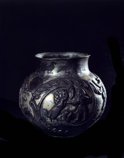 Arte persa: jarrón de plata. Primer período sasánida. Conservado en Basilea, Suiza de School Sasanian