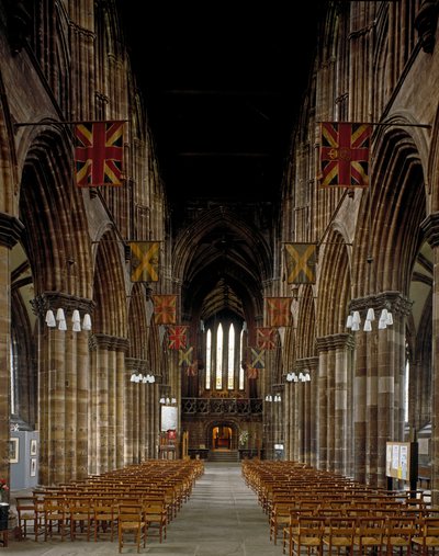 Arte gótico: vista del interior de la Catedral de Glasgow. Siglo XII. Escocia de Scottish School