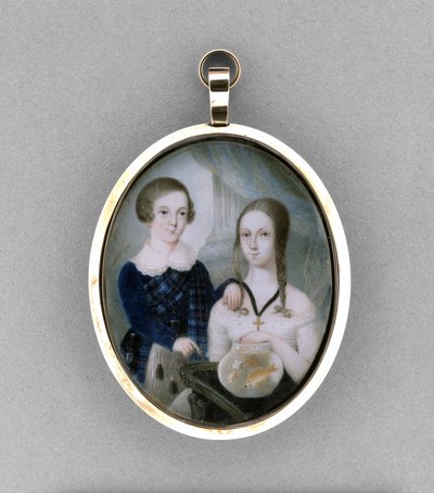 Retrato de un hermano y una hermana, c.1840 de Scottish School