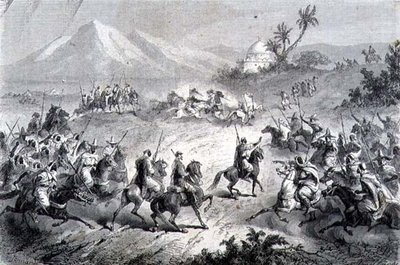 Una Aventura, Viajeros Atacados por Bandidos, ilustración de 