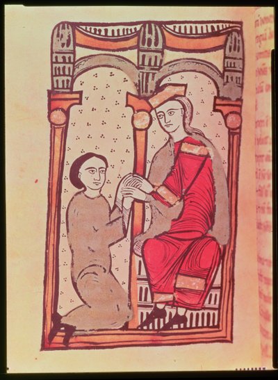 Señor y vasallo, del "Liber Feodorum Major" (vitela) de School Spanish