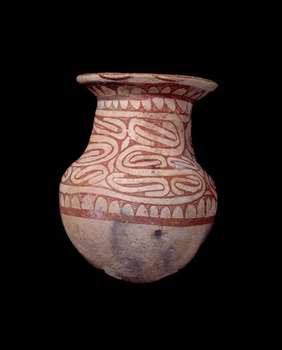 Civilización Ban Chieng: jarrón pintado. 650 a.C. De Tailandia. París, Museo Guimet, Museo Nacional de Artes Asiáticas de School Thai