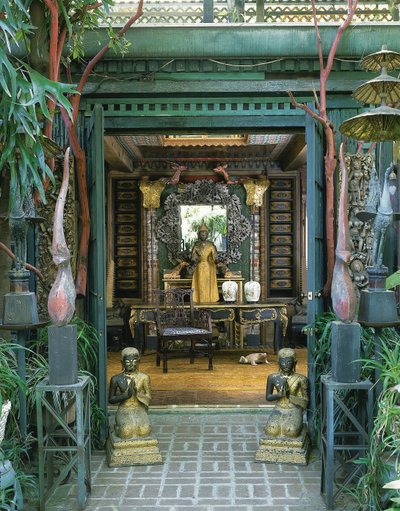Par de adornos de techo tailandeses de School Thai