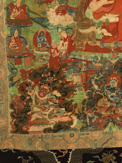 (detalle) del Tercer Panchen Lama Losan Penden Yeshe de School Tibetan