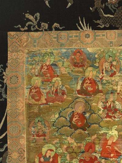 (detalle) del Tercer Panchen Lama Losan Penden Yeshe de School Tibetan