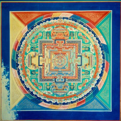Mandala de Sarvavid Vairocana, techo del palacio Potala en Lhasa, Tíbet de School Tibetan