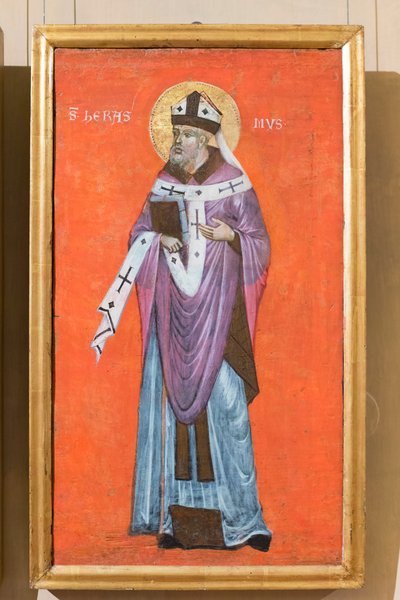 San Erasmo, pintor bizantino veneciano, primera mitad del siglo IV (óleo sobre tabla) de School Veneto Byzantine