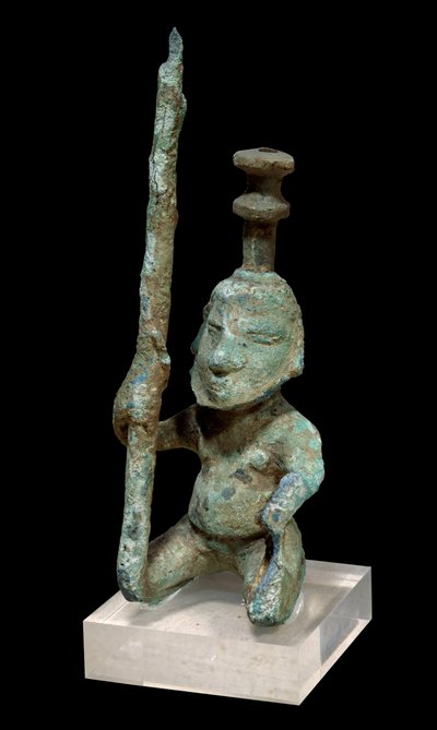 Civilización Dongson: portador de lámpara de bronce. 300 a.C.-200 d.C. De Vietnam. París, Museo Guimet, Museo Nacional de Artes Asiáticas de School Vietnamese