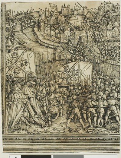 La campaña en Hungría, del Arco de Triunfo de Maximiliano I de School of Albrecht Dürer