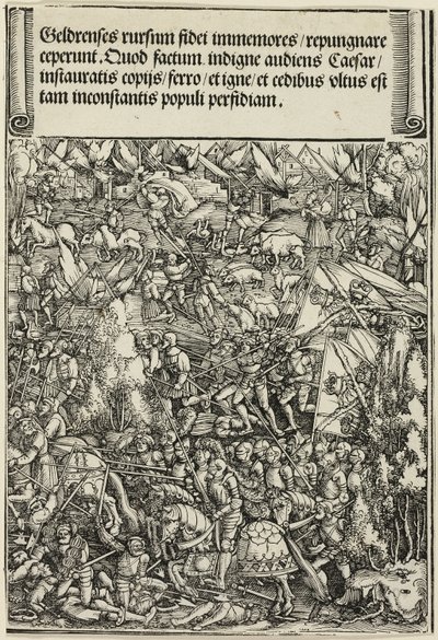 La segunda guerra en Gueldres, del Arco de Triunfo de Maximiliano I de School of Albrecht Dürer