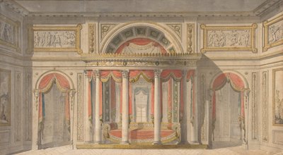 Diseño para un Dormitorio, 1785-1838 de School of Charles Percier