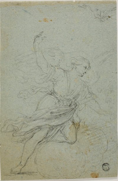 Ángel Anunciador (anverso); Sansón y el León (reverso) de School of Guido Reni