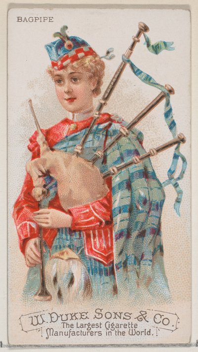 Gaita, de la serie Instrumentos Musicales N82 para cigarrillos marca Duke, 1888 de Schumacher and Ettlinger
