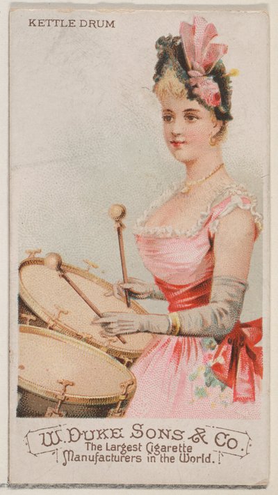 Timbal, de la serie Instrumentos Musicales N82 para cigarrillos marca Duke, 1888 de Schumacher and Ettlinger
