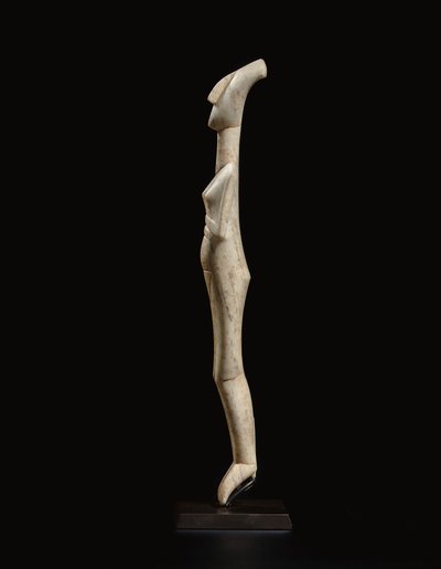 Figura femenina reclinada cicládica, pieza de nombre del Maestro Schuster, Cicládico Temprano II, c.2400 a.C. de Schuster Master