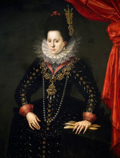 Retrato de Isabel de Lorena , duquesa consorte de Baviera de Scipione (1550 98) Pulzone
