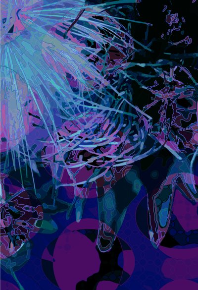 Alcachofa abstracta vertical 3 de Scott J. Davis