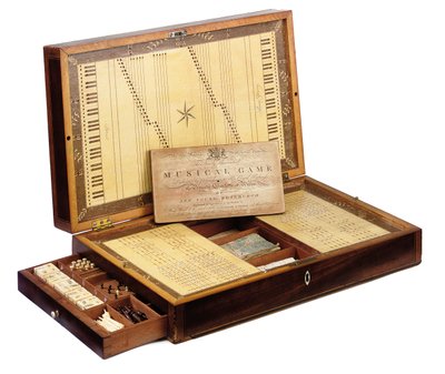 Una caja de juegos musicales patentada de George III escocesa, c.1880 de Scottish School