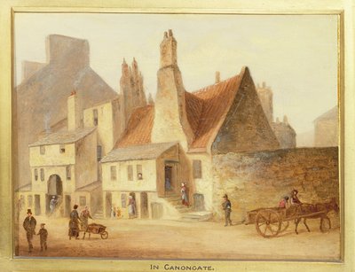 Canongate, detalle de Edimburgo: Nueve vistas de la ciudad vieja de Scottish School