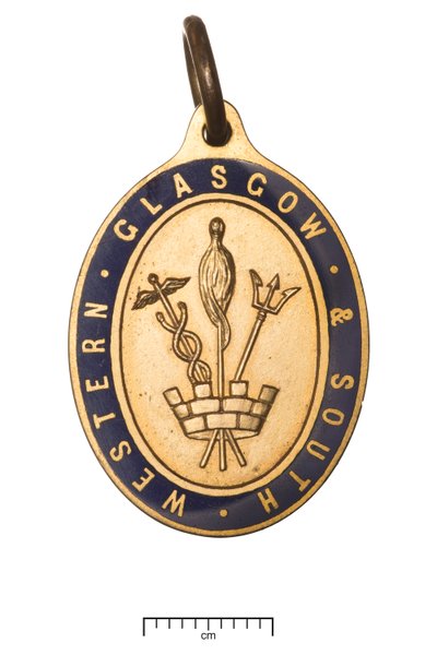 Escocia, Glasgow y Ferrocarril del Suroeste, pase de directores, c.1850 (oro y esmalte) de Scottish School