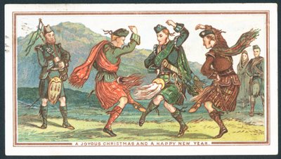 Tarjeta de Navidad escocesa de Scottish School