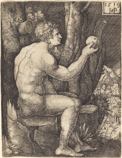 Adán Sentado de Sebald Beham