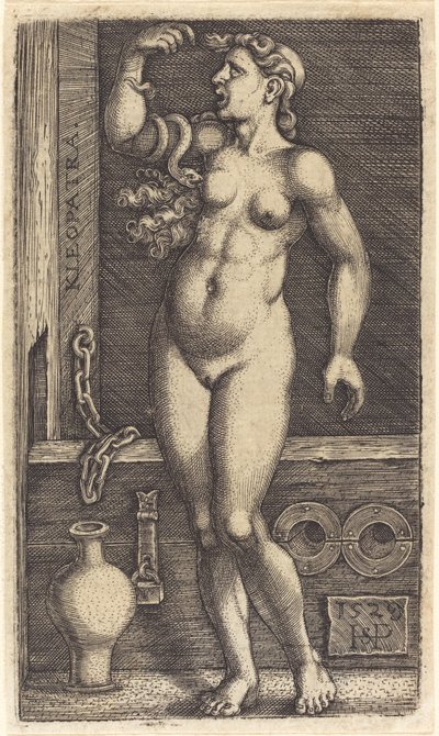 Cleopatra de pie de Sebald Beham